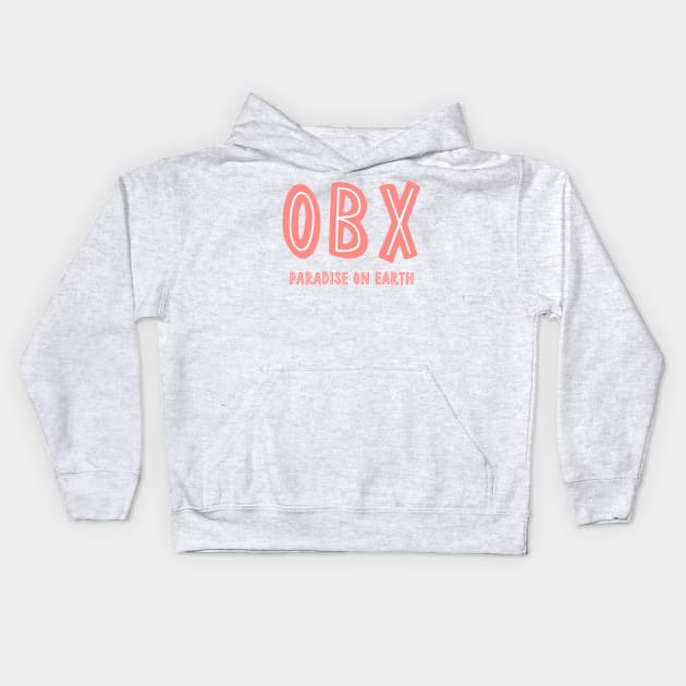 OBX - Paradise on Earth (Red) Kids Hoodie by cartershart